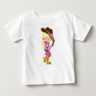 Cowgirl, Sheriff, Western, Country, Blonde Hair Baby T-Shirt
