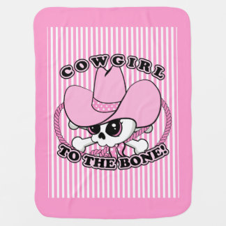 Cowgirl Skull Baby Blanket