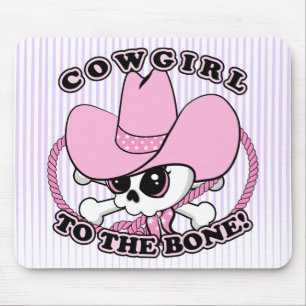 Cowgirl Skull Mouse Pad