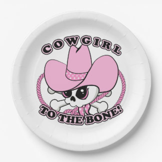 Cowgirl Skull Paper Plates