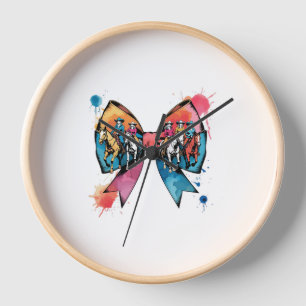 Cowgirl Social Club Western Horse Clock