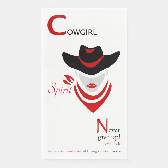 Cowgirl Spirit Paper Guest Towels (Front)