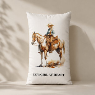 Cowgirl Stable Room Western Accent Lumbar Pillow