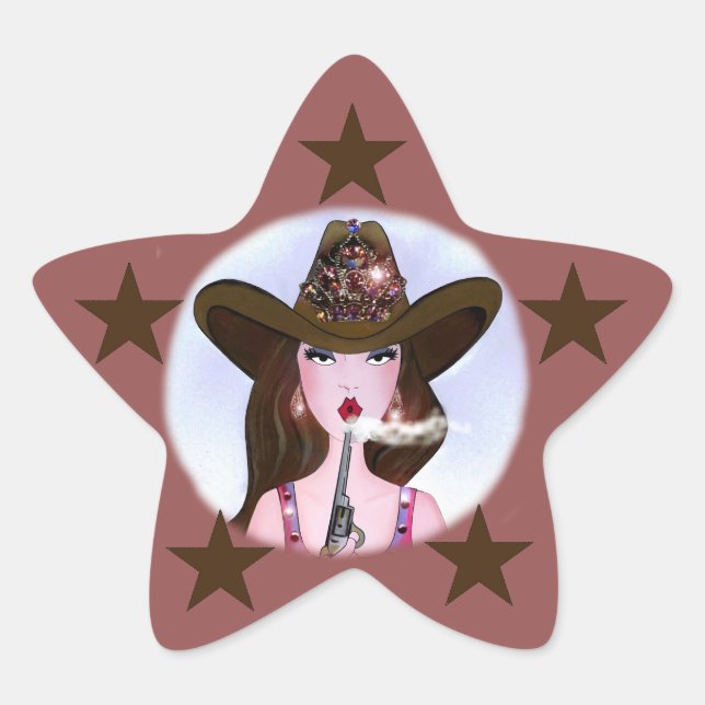Cowgirl Star Stickers (Front)