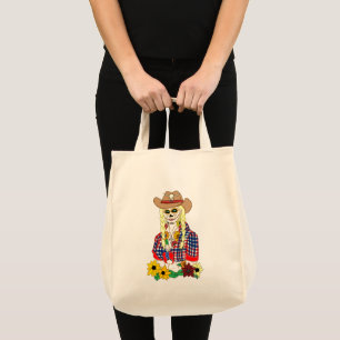 Cowgirl Sugar Skull Tote Bag