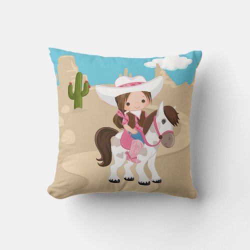 Cowgirl Throw Pillow