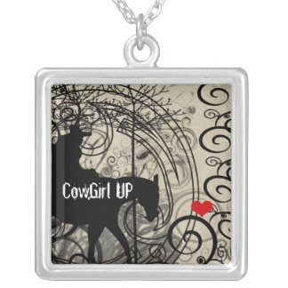 Cowgirl UP- Silver Plated Necklace