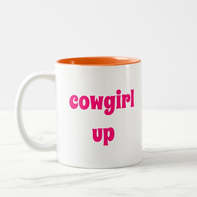 Cowgirl Up Two-Tone Coffee Mug (Left)