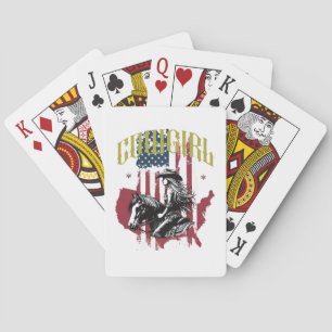 COWGIRL USA POKER CARDS
