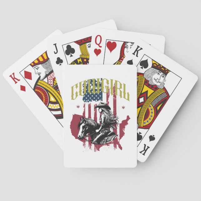 COWGIRL USA POKER CARDS (Back)