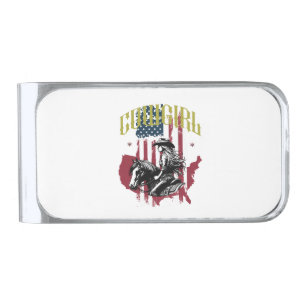COWGIRL USA SILVER FINISH MONEY CLIP