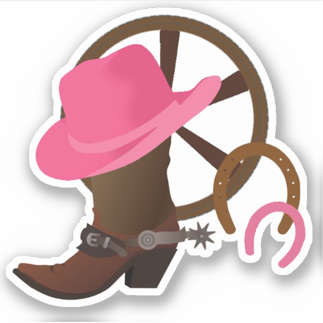 Cowgirl Vinyl Sticker (Front)