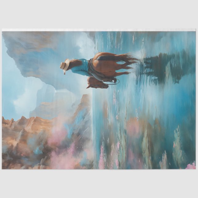 Cowgirl Waterfall Tissue Paper (Front)