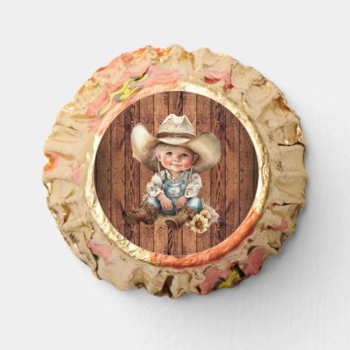 Cowgirl wearing Stetson cowboy hat cute girls Reeses Peanut Butter Cups