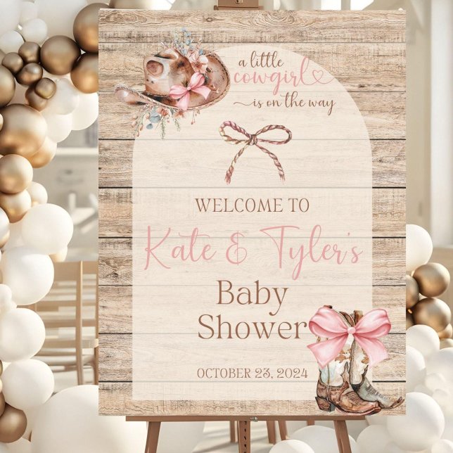 Cowgirl Welcome Baby Shower Sign, Wild West Baby  Foam Board (Creator Uploaded)