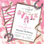 Cowgirl Western Baby Girl Clothesline Baby Shower Invitation