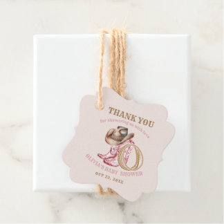 Cowgirl Western Baby Shower Gift Tags