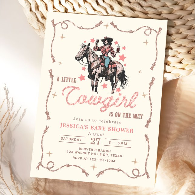 Cowgirl Western Baby Shower Invitation (Creator Uploaded)