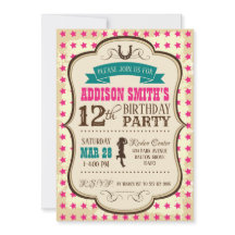 Cowgirl Western Birthday Invitation