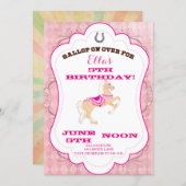 Cowgirl Western Birthday Party Invitations (Front/Back)