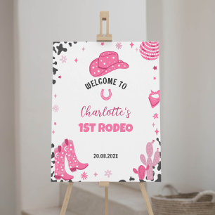 Cowgirl Western Birthday Party Welcome Sign