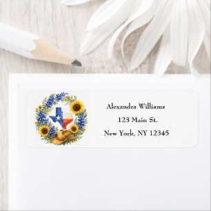 Cowgirl Western Cactus Hat return address Label