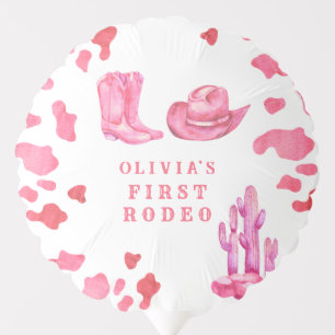 Cowgirl Western First Rodeo Birthday Party  Balloon