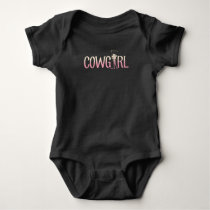 Cowgirl Western Hat Country Woman Rodeo Riding Baby Bodysuit