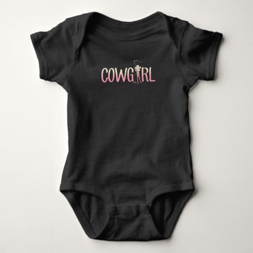 Cowgirl Western Hat Country Woman Rodeo Riding Baby Bodysuit