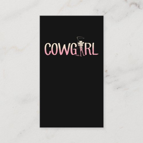Cowgirl Western Hat Country Woman Rodeo Riding Business Card