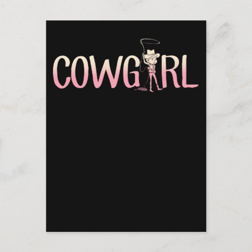 Cowgirl Western Hat Country Woman Rodeo Riding Postcard