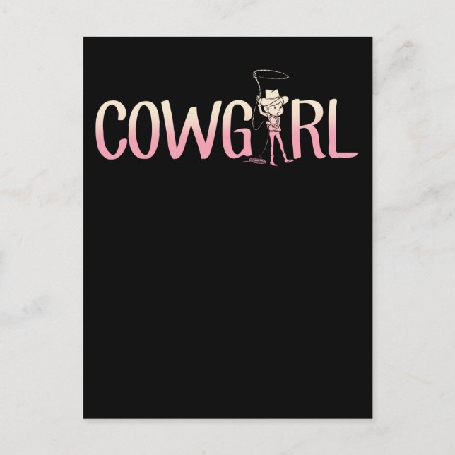 Cowgirl Western Hat Country Woman Rodeo Riding Postcard (Front)