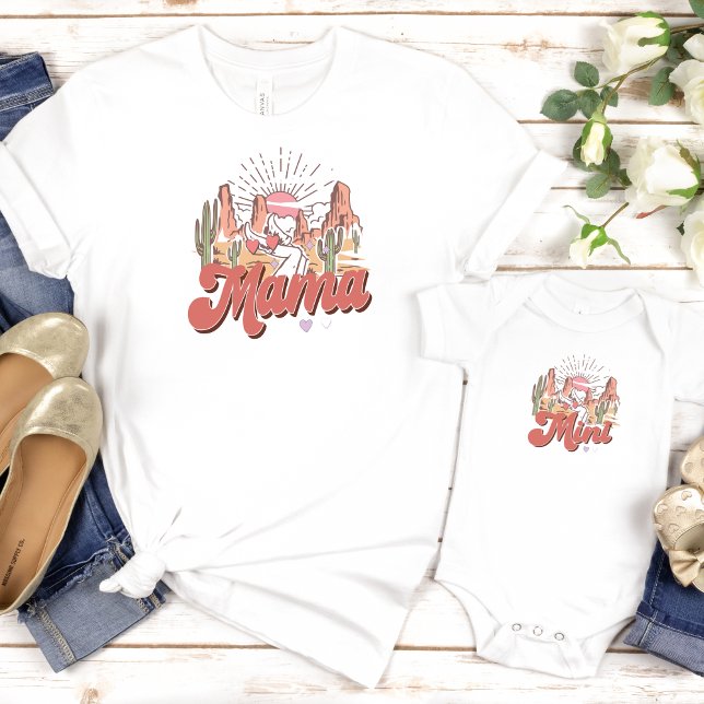 Cowgirl Western Mommy And Me Matching Birthday  T-Shirt (Creator Uploaded)