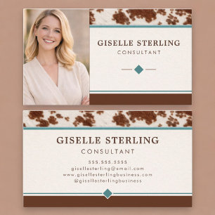 Cowgirl Western Photo Business Card
