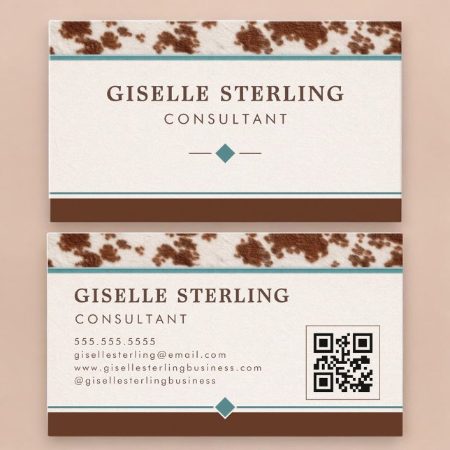 Cowgirl Western QR Code Business Card (Creator Uploaded)