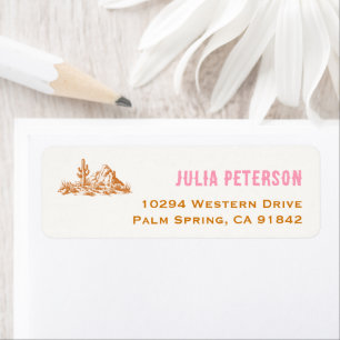Cowgirl Western Rodeo Party Label