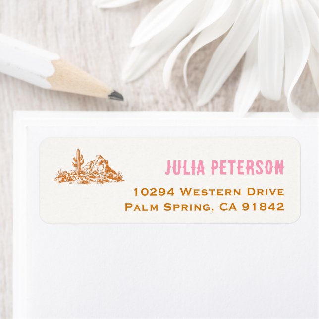 Cowgirl Western Rodeo Party  Label (Insitu)