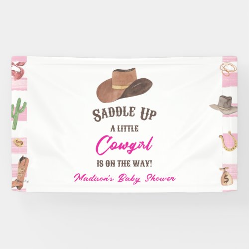 Cowgirl Western Rodeo Wild West Baby Shower Banner