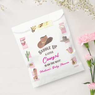 Cowgirl Western Rodeo Wild West Baby Shower Favor Bag