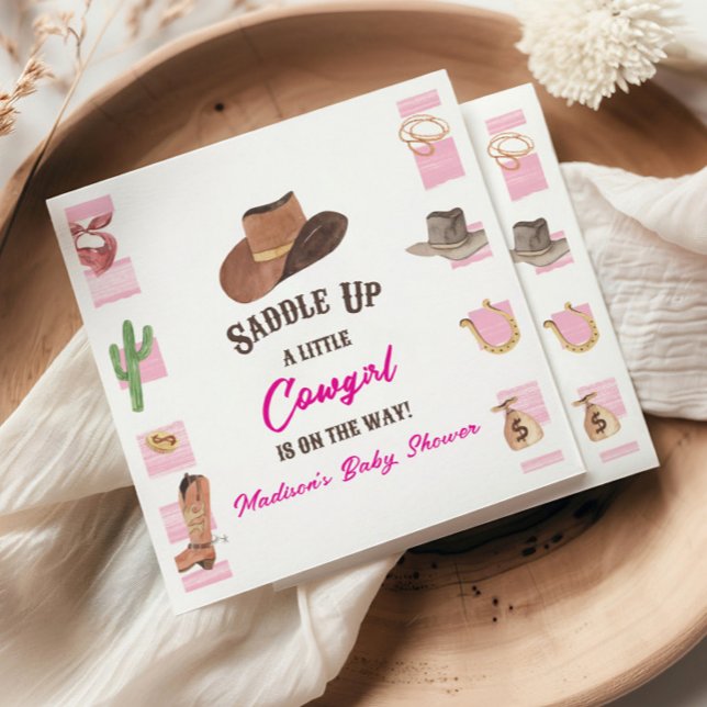 Cowgirl Western Rodeo Wild West Baby Shower Napkins (Creator Uploaded)
