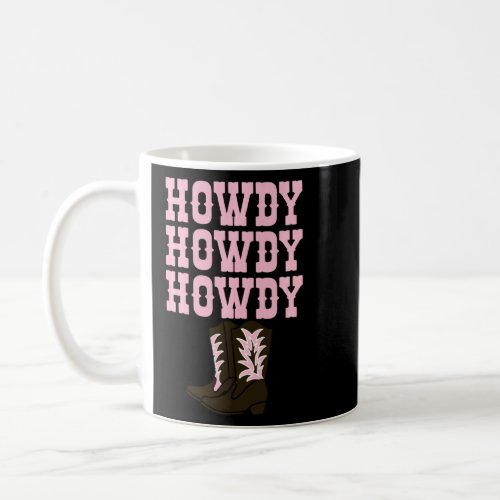 Cowgirl White Howdy Vintage Rodeo Western Country  Coffee Mug