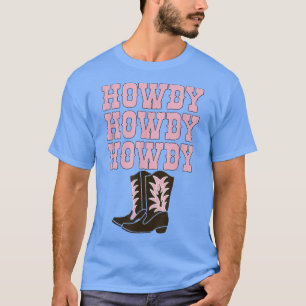 Cowgirl White Howdy Vintage Rodeo Western Country  T-Shirt