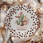 Cowgirl Wild West 1st Rodeo Ranch Birthday Party Paper Plates<br><div class="desc">Yee Haw! Cowgirls. The Wild West Rodeo Collection is a perfect blend of rustic charm and girlish glamour,  infusing the traditional cowgirl spirit with a touch of pink sophistication. Create a cohesive look with coordinating decor,  tableware,  and accessories.</div>