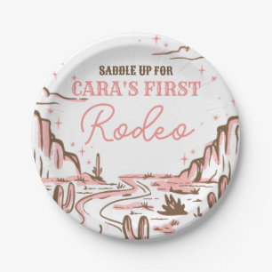 Cowgirl Wild West Rodeo Birthday Party Paper Plates