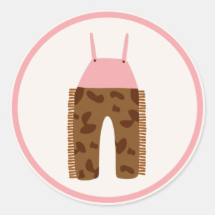 Cowgirl Wild West Rodeo Ranch Birthday Party Decor Classic Round Sticker