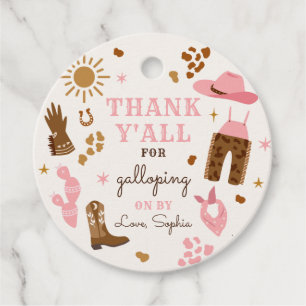 Cowgirl Wild West Rodeo Ranch Birthday Party Favor Favor Tags