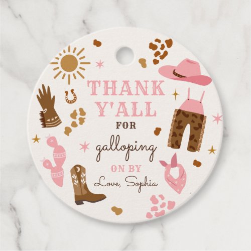 Cowgirl Wild West Rodeo Ranch Birthday Party Favor Favor Tags