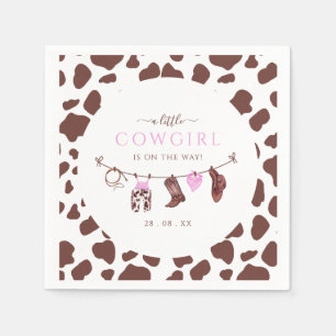 Cowgirl Wild West Rodeo Western girl Baby Shower Napkins