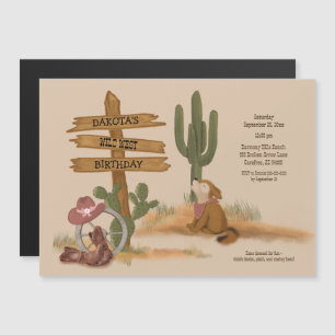 Cowgirl Wild West Rustic Fun Birthday Invitation