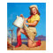 Cowgirl with Coffee Pin Up